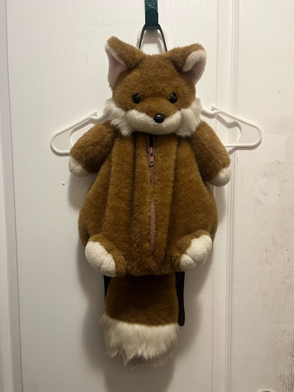 vintage fox plush backpack bag